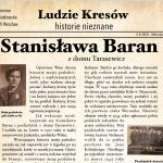 Antonina Kwiatkowska, „Ludzie Kresów – historia nieznana Stanisławy Baran”