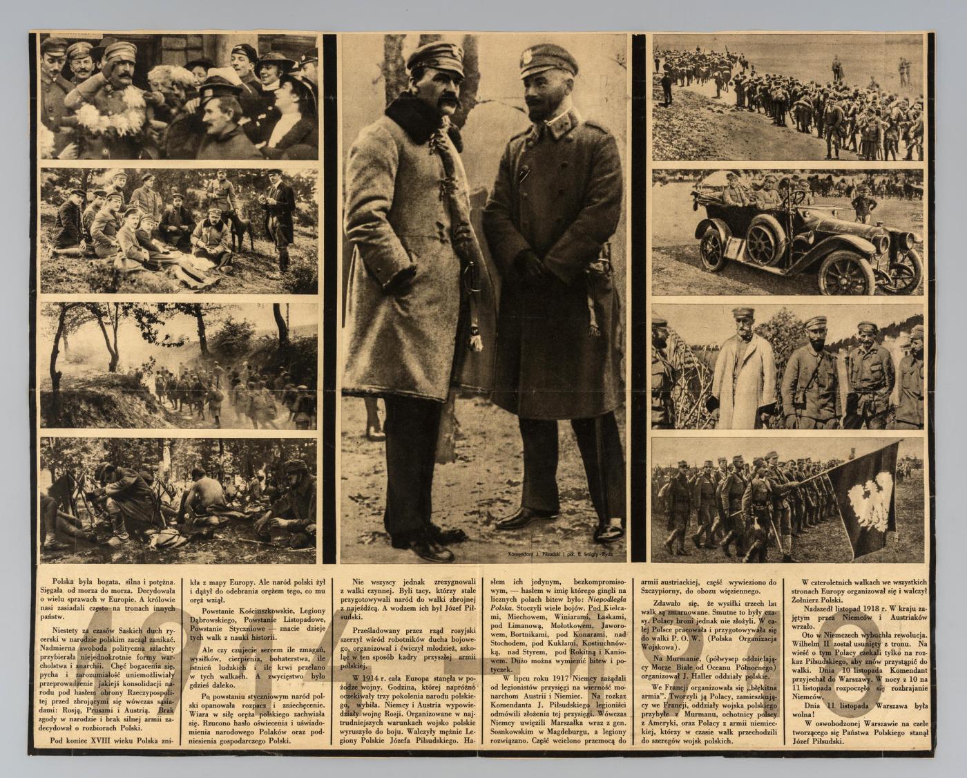Druk: Upamiętnienie walk Polaków w okresie wojny 1914-1918, kliknięcie na zdjęcie spowoduje jego powiększenie